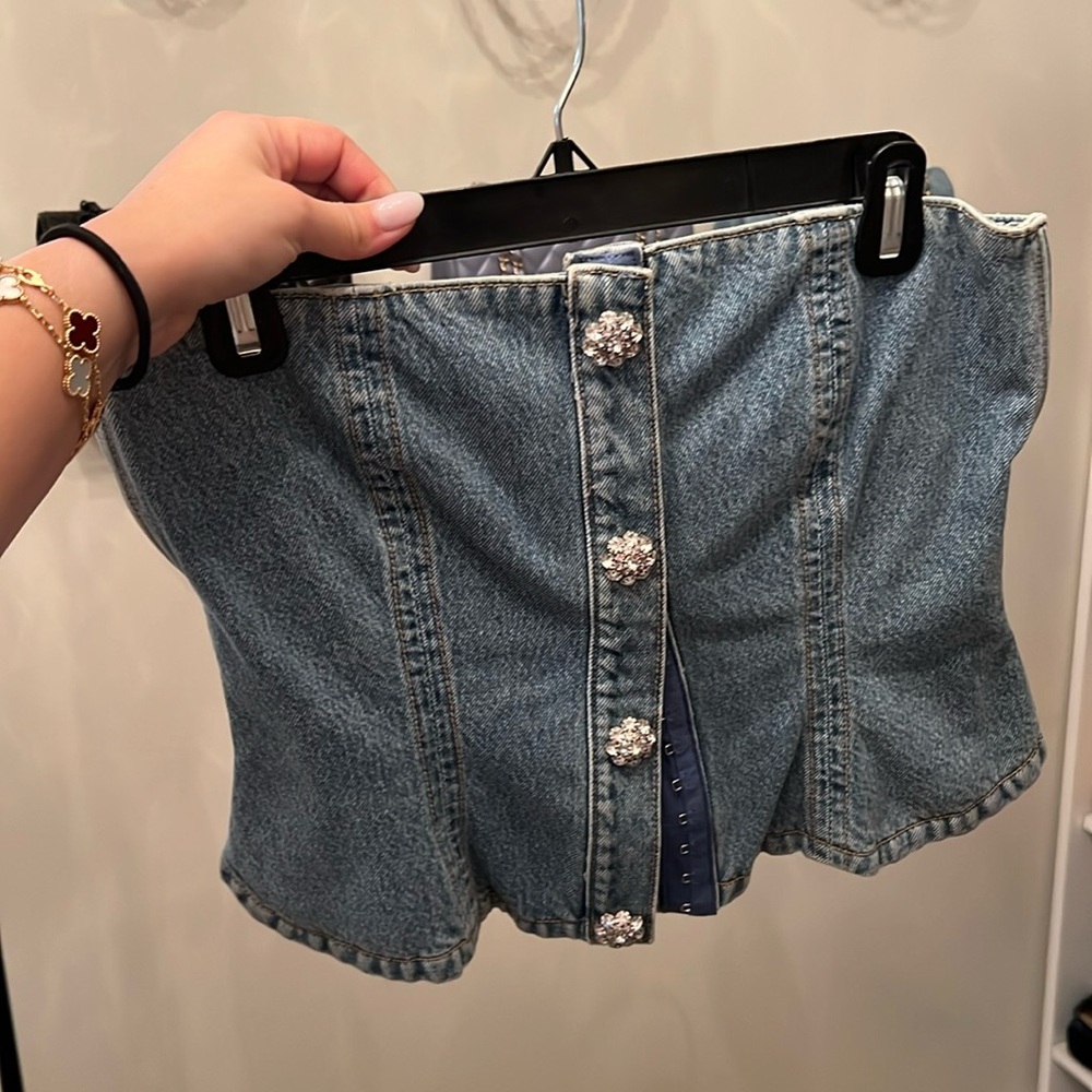 Denim Ganni Bustier